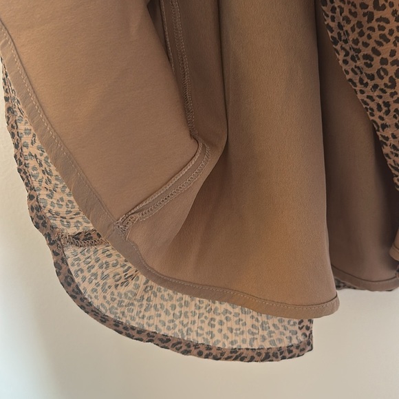 Abercrombie & Fitch Cheetah Print Wrap Dress XS Mini Flutter Sleeve vintage - Picture 10 of 10